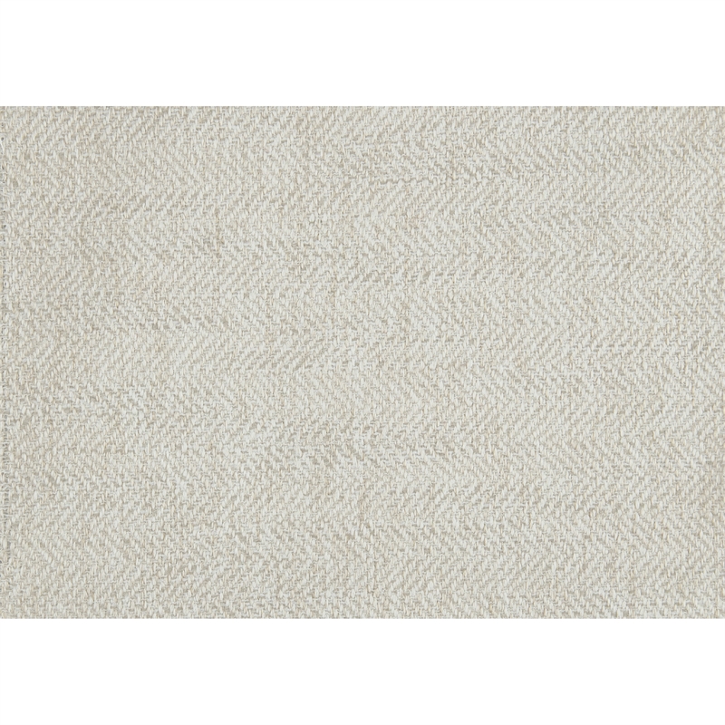Bior Accent Ottoman- Ivory Fabric Upholstery- Solid Wood Legs- 41 Inch
