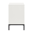 Jem 30 Inch Nightstand- 2 Drawers- Pocket Handles- Brown and White Wood