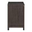 Carie 29 Inch Nightstand- 3 Drawers- Gold Accent Handles- Brown Gray Wood