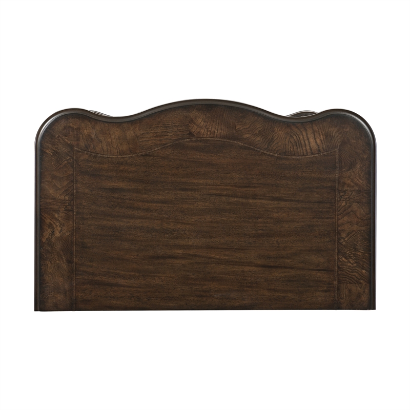 Joni 31 Inch Nightstand- Bow Front 2 Drawers- USB Port- Dark Cherry Brown