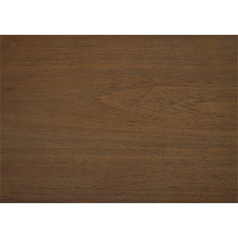 Evi Nightstand- 1 Drawer w Lower Open Shelf- Brushed Rich Brown Wood
