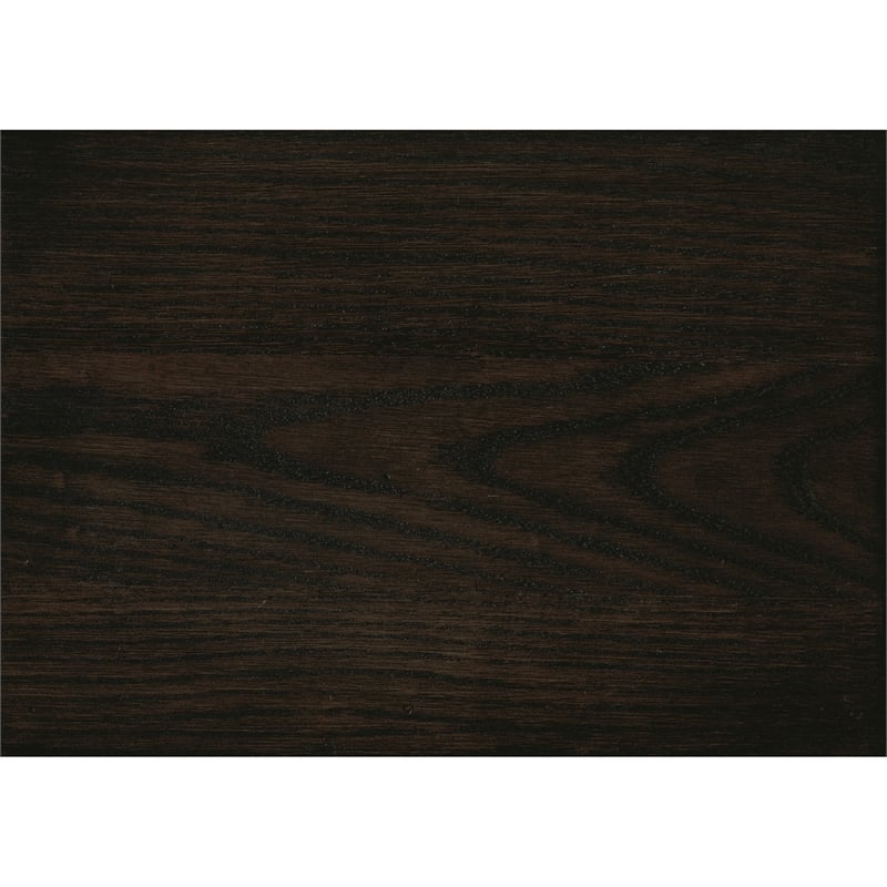 Walz Nightstand- 3 Drawers- Espresso Brown Oak Veneer- Black Knobs