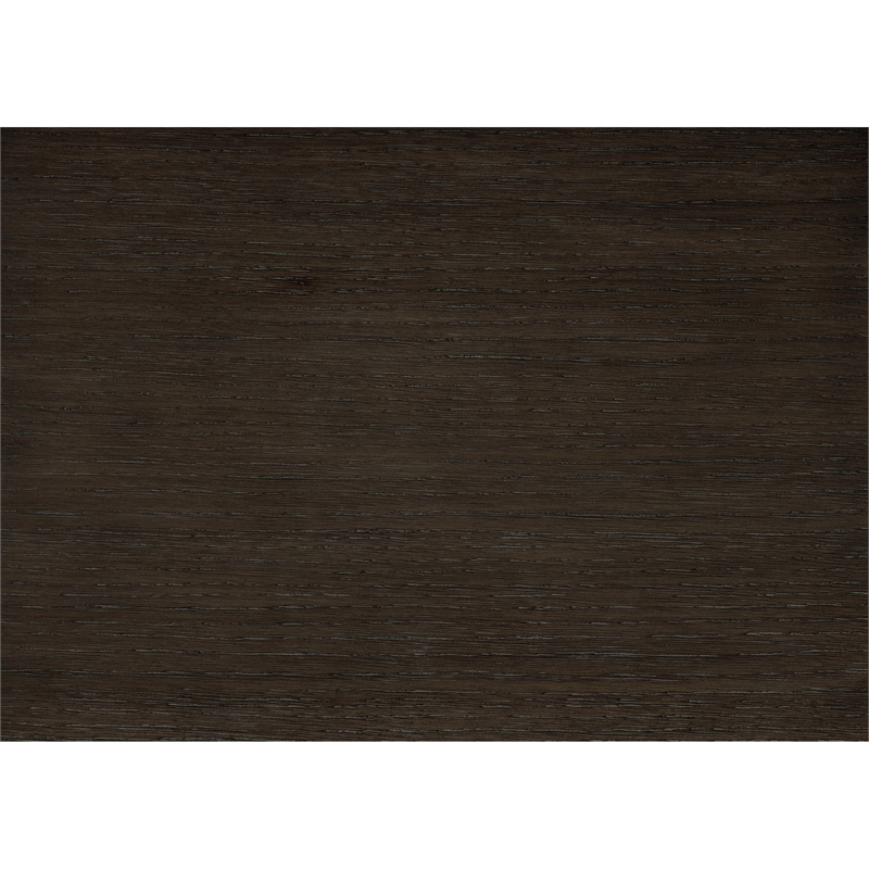 Acy Nightstand- 2 Drawers- Brownish Gray and Black Wood- Bar Handles