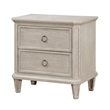 Aeny Nightstand- 2 Drawer Ring Handles- Light Brownish Gray Oak Veneer