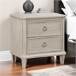 Aeny Nightstand- 2 Drawer Ring Handles- Light Brownish Gray Oak Veneer