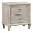 Aeny Nightstand- 2 Drawer Ring Handles- Light Brownish Gray Oak Veneer