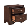 Hudy 2 Drawer Nightstand- 26 Inch- Cherry Brown Birch Veneer