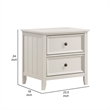 Etgo 2 Drawer Nightstand- 24 Inch- White Melamine Veneer