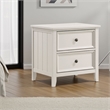 Etgo 2 Drawer Nightstand- 24 Inch- White Melamine Veneer