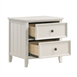 Etgo 2 Drawer Nightstand- 24 Inch- White Melamine Veneer
