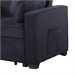 Oli 70 Inch Convertible Sleeper Loveseat- Pull Out Bed- Pillows- Dark Gray