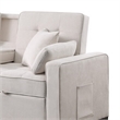 Oli 70 Inch Convertible Sleeper Loveseat- Pull Out Bed- 4 Pillows- Beige