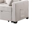 Oli 70 Inch Convertible Sleeper Loveseat- Pull Out Bed- 4 Pillows- Beige