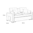 Oli 70 Inch Convertible Sleeper Loveseat- Pull Out Bed- 4 Pillows- Beige