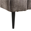 Tiu 2pc Sofa- Loveseat Set- 4 Pillows- Black Metal Legs- Gray Chenille