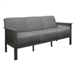Wiston 72 Inch Sofa- Soft Gray Polyester- Dark Gray Solid Rubberwood