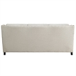 Mike 84 Inch Sofa- Beige- 2 Pillows- Reversible Cushions- Solid Wood