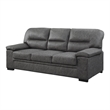 Gian 83 Inch Sofa- Dark Gray- Microfiber- Pillow Top Armrests- Solid Wood