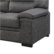 Gian 83 Inch Sofa- Dark Gray- Microfiber- Pillow Top Armrests- Solid Wood