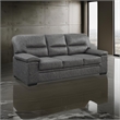 Gian 83 Inch Sofa- Dark Gray- Microfiber- Pillow Top Armrests- Solid Wood