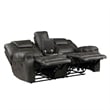 Lily 75 Inch Double Manual Recliner Loveseat- Cupholders- Brown Microfiber