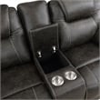 Lily 75 Inch Double Manual Recliner Loveseat- Cupholders- Brown Microfiber