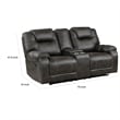 Lily 75 Inch Double Manual Recliner Loveseat- Cupholders- Brown Microfiber