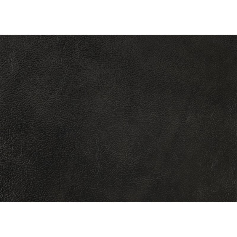 Richie 60 Inch Loveseat- Gray Top Grain and Faux Leather- Solid Wood