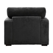 Meadow 68 Inch Loveseat- Gray Microfiber- 2 Pillows- Brown Solid Wood