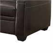 Ferry 83 Inch Lounger Sofa Bed- Tufted Brown Faux Leather- Solid Wood