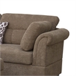 Ari 104 Inch Sectional Sofa with Chaise- Ottoman- 2 Accent Pillows- Brown