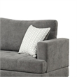 Lae 80 Inch Sofa with 2 Throw Pillows- Tufted- Gray Chenille Upholstery