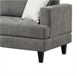 Lae 80 Inch Sofa with 2 Throw Pillows- Tufted- Gray Chenille Upholstery