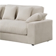 Sty 105 Inch Reversible Sectional Sofa Chaise- Beige Corduroy- Solid Wood