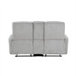 Lyns Manual Recliner Loveseat- Center Console- Gray Chenille- 71 Inch