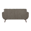 Jany Loveseat with 2 Pillows- 70 Inch- Brown Microfiber- Walnut Tone