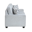Pery Loveseat w 2 Pillows- Reversible Cushions- Light Gray 60 Inch