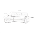 Lna 84 Inch Sectional Sofa- Pull Out Bed- Storage Chaise- USB- Light Gray