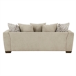 Gini 82 Inch Sofa- 7 Pillows- Nailhead Trim- Brown Chenille- Solid Wood