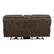 Tony 80 Inch Power Double Recliner Loveseat- Console Cupholders- USB- Brown