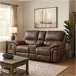 Tony 80 Inch Power Double Recliner Loveseat- Console Cupholders- USB- Brown