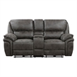 Tony 80 Inch Power Double Recliner Loveseat- Console Cupholders- USB- Gray