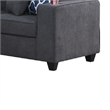 Nid Reversible RAF L Shaped Sectional Sofa- Stone Gray Woven- 125 Inch