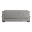 Hugh 80 Inch Sofa- Gray Polyester- Soft Foam Cushioned- Solid Wood Frame