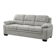 Hugh 80 Inch Sofa- Gray Polyester- Soft Foam Cushioned- Solid Wood Frame