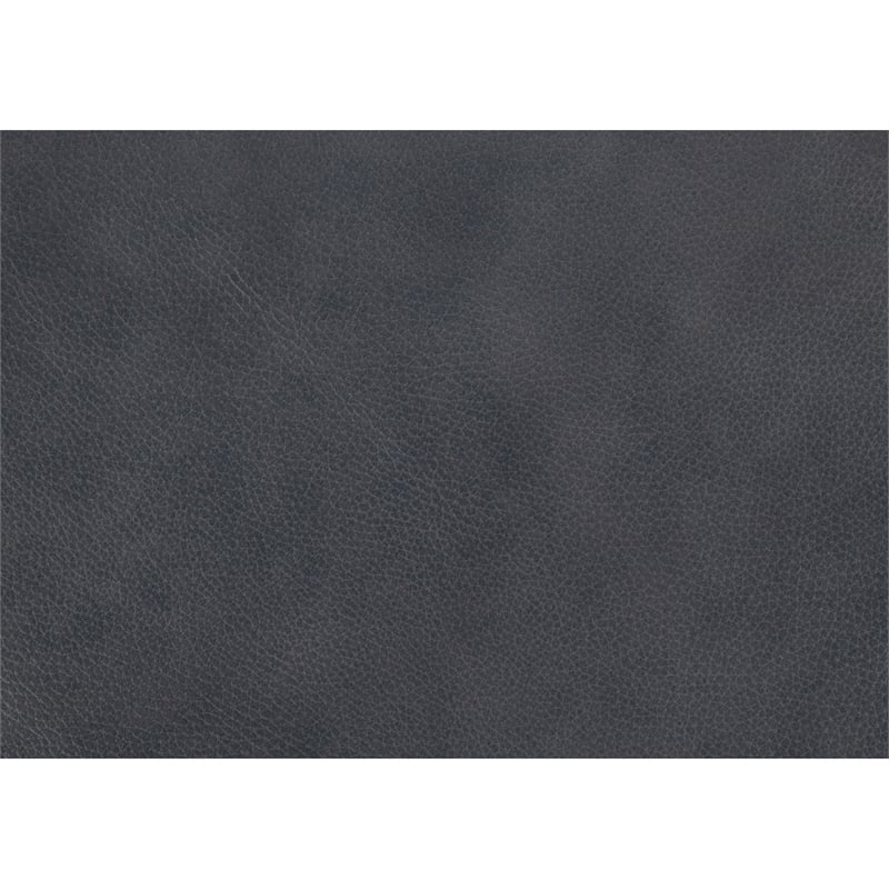 Lisa 88 Inch Sofa- Gray Top Grain and Split Leather- Brown Solid Wood