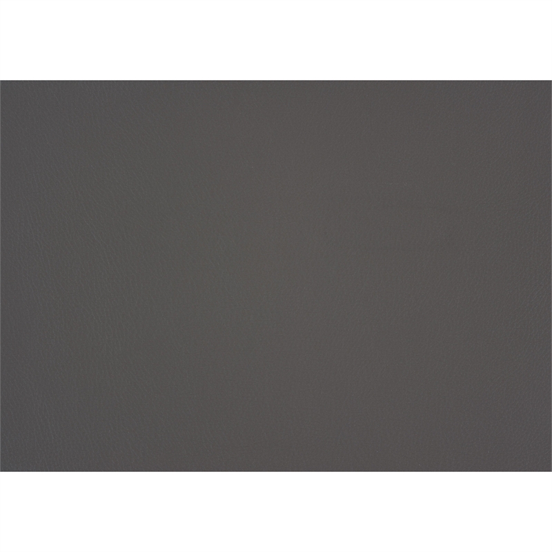 Elle 64 Inch Loveseat- Black- Gray Faux Leather- Metal Legs- Solid Wood