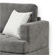 Lae 57 Inch Loveseat with 2 Throw Pillows- Tufted- Gray Chenille Upholstery