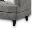 Lae 57 Inch Loveseat with 2 Throw Pillows- Tufted- Gray Chenille Upholstery