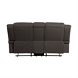 Kate 71 Inch Double Manual Recliner Loveseat- Center Console- Brown Fabric